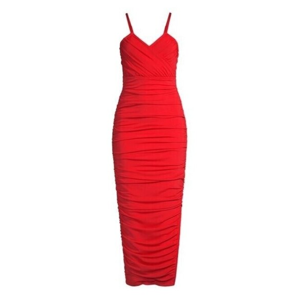 Elliatt Red Pippa Maxi Dress Ruched Midi Bodycon Retails $220 NWT Size XS - Picture 7 of 7